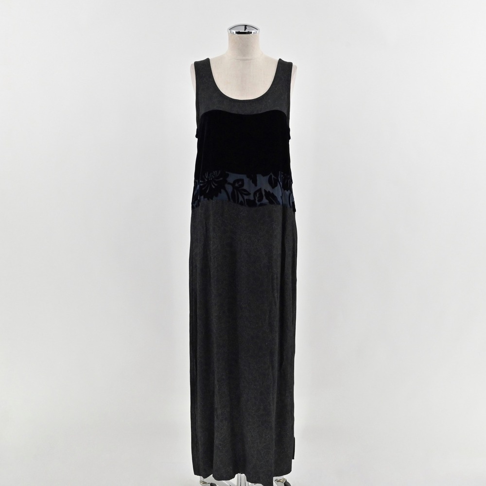 Citron‎ by Santa Monica Maxi Dress Size M Silk Velvet Burnout Whimsigoth Witchy